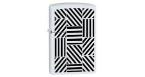 Зажигалка ZIPPO 214 Abstract с покрытием White Matte, латунь/сталь, белая, матовая, 36x12x56 мм